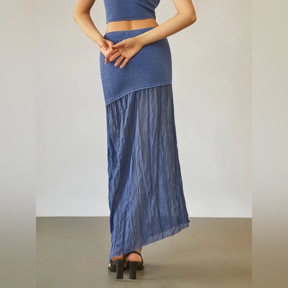 NWT Commense Sea Breeze Set - Crop Knit Tank & Patchwork Maxi Skirt - Picture 6 of 6